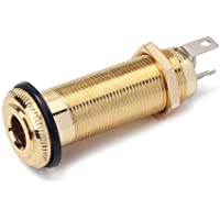 SUPVOX 1-4 Inch 6.35mm Guiatr Output Jack Stereo Mono Jack Plug Sockets Chrome Flush Mount Acoustic Electric Guitar Bass